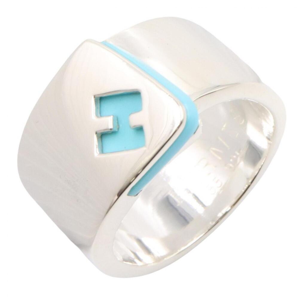 Hermes Candy Ring, Blue Sterling Silver 925, Women's, Silver/Blue Tone